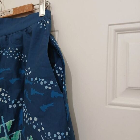 Modcloth womens small peterpan top and skirt set blue skirt has pockets - Picture 5 of 9